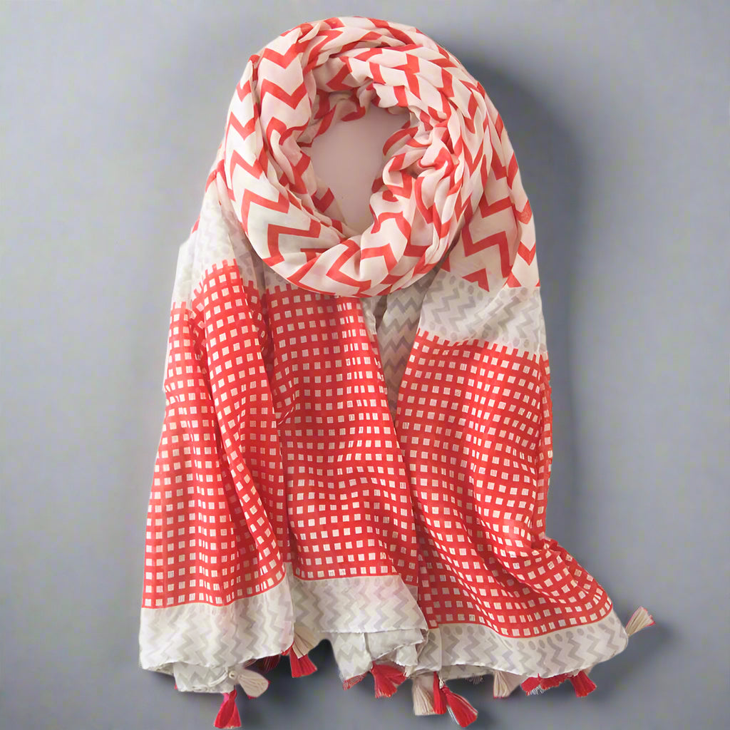 Cherry Plaid Scarf