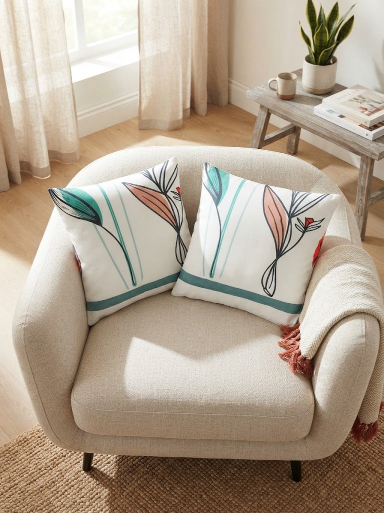 Dual Bloom Cushion Cover Pack of 2