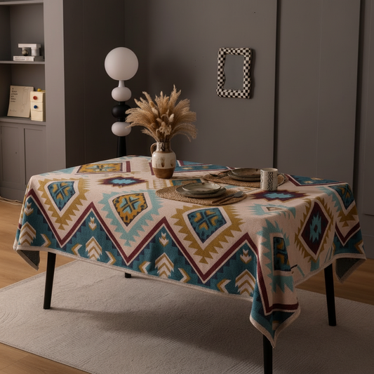 Colorful Geometric Table Cover