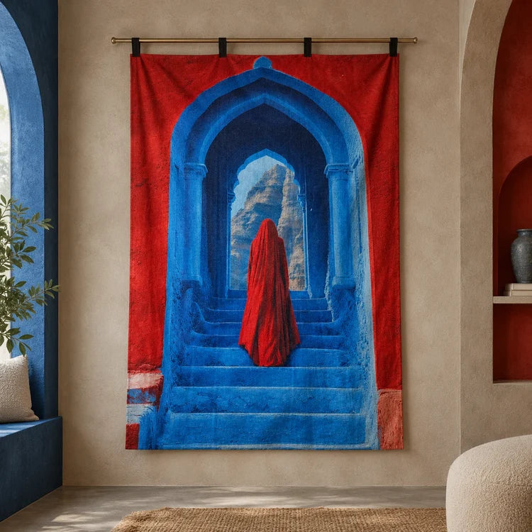 Mystic Blue Passage Wall Hanging Tapestry