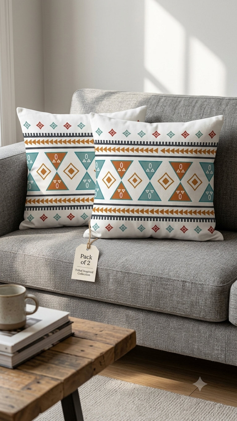 Stone Beige Cushion Cover Pack of 2