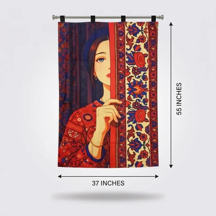Traditional Folk Girl Wall Hanging Tapestry