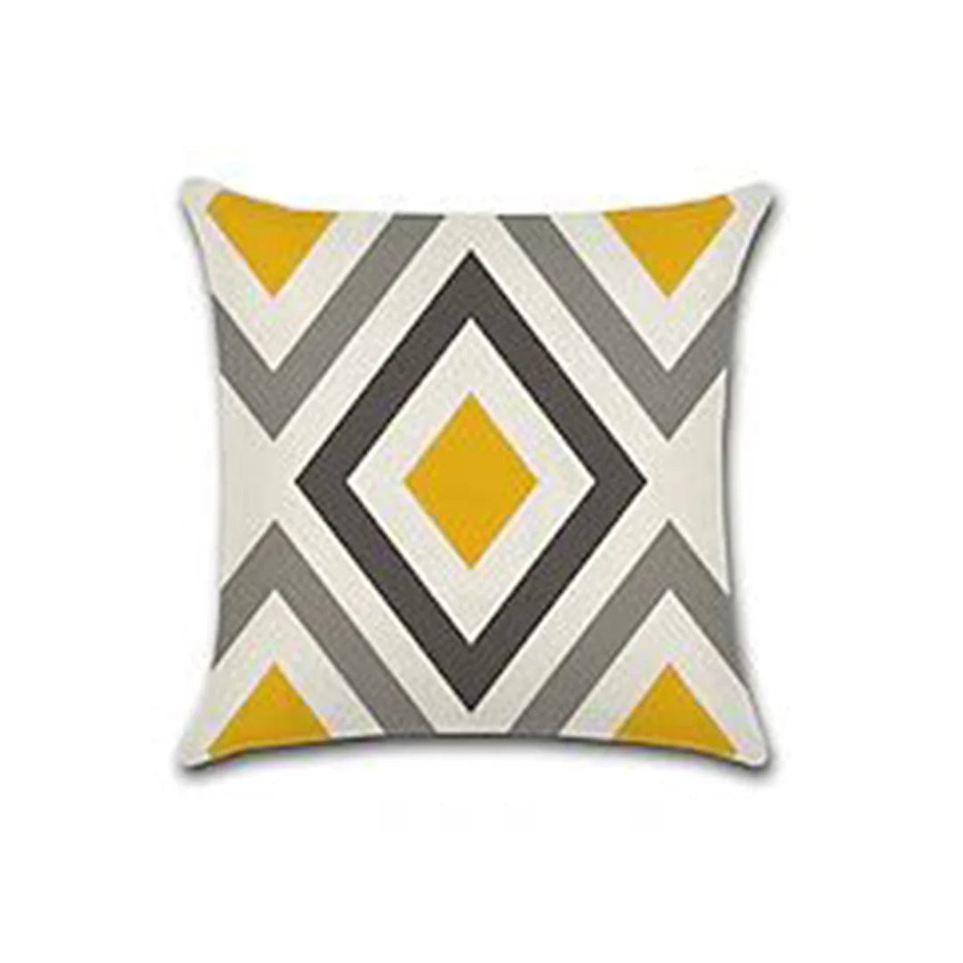 Yellow Grey Cushion Cover Pack 4
