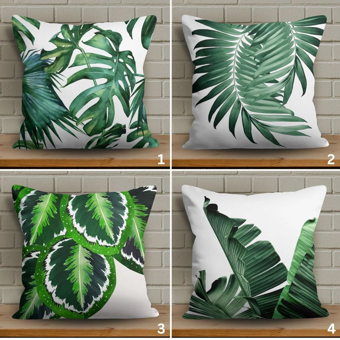 Tropical Plant Cushion Cover Pack of
