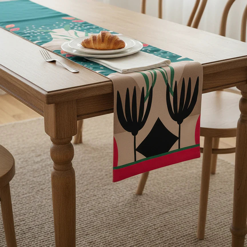 Modern Botanical Table Runner
