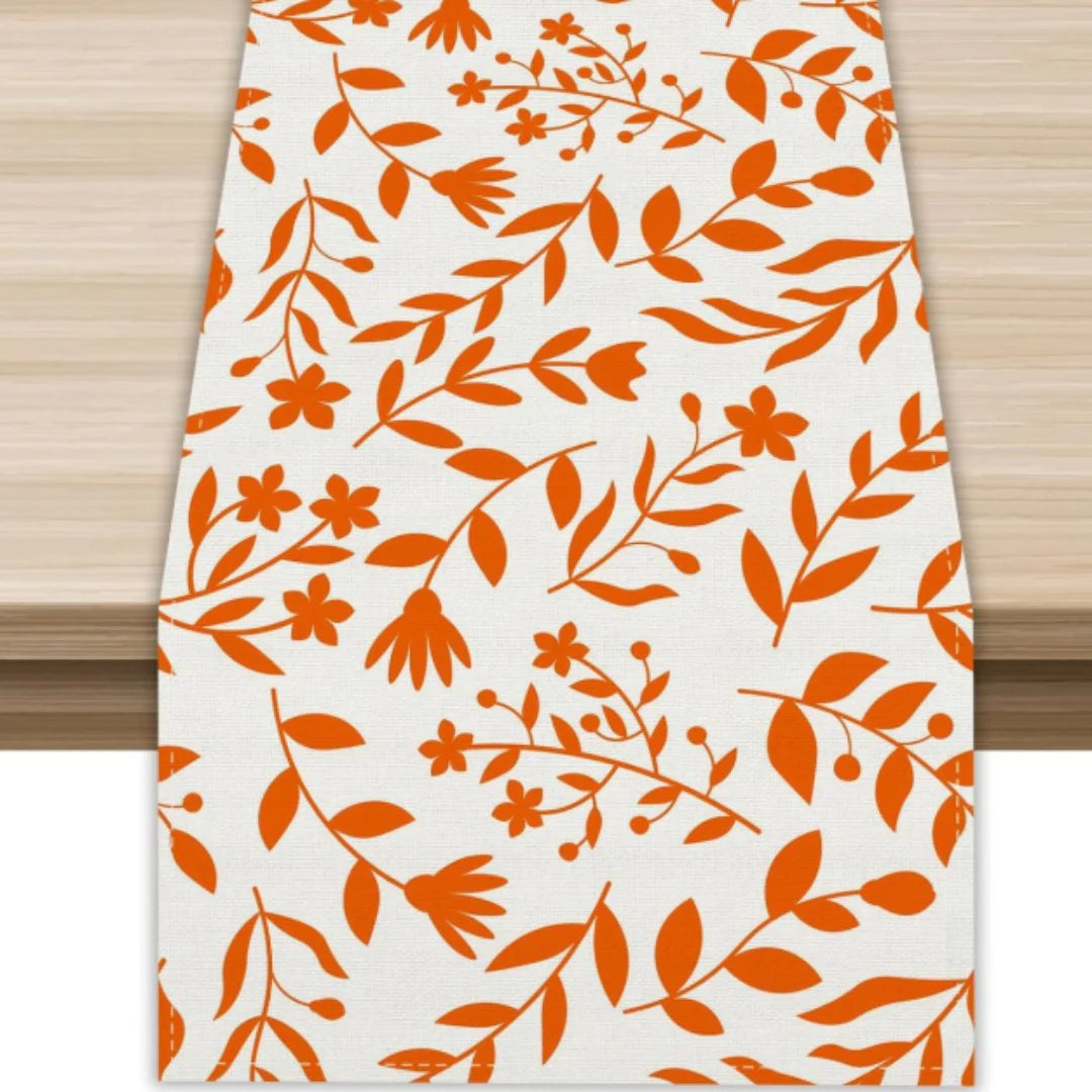 Tangerine Blossom Nebula Table Runner