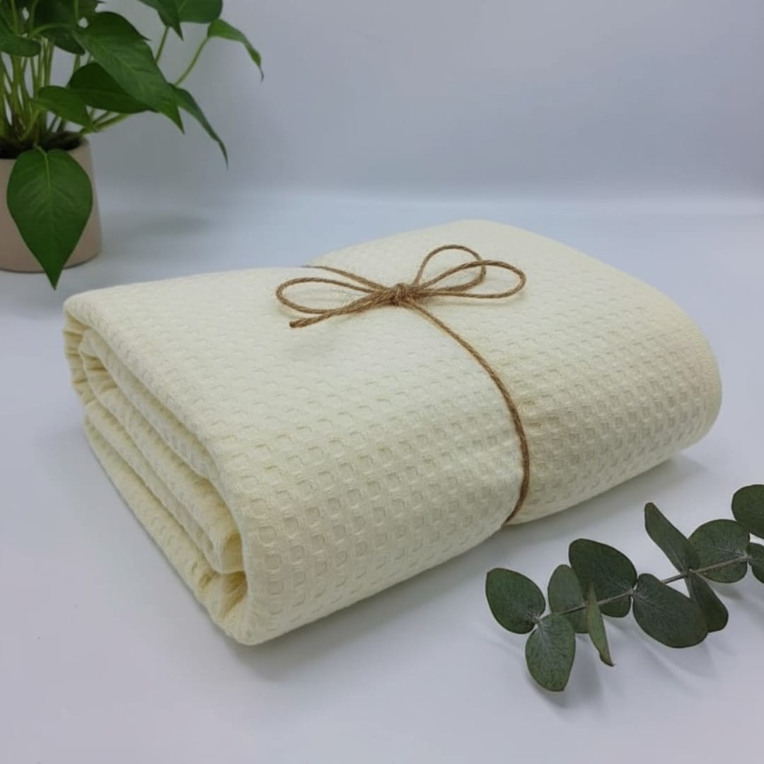 Baby Waffle Blankets Wrap in Neutral Colors