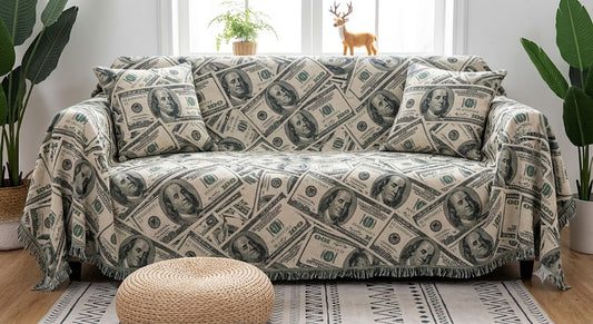 Hundred Dollar Bill Sofa Cover