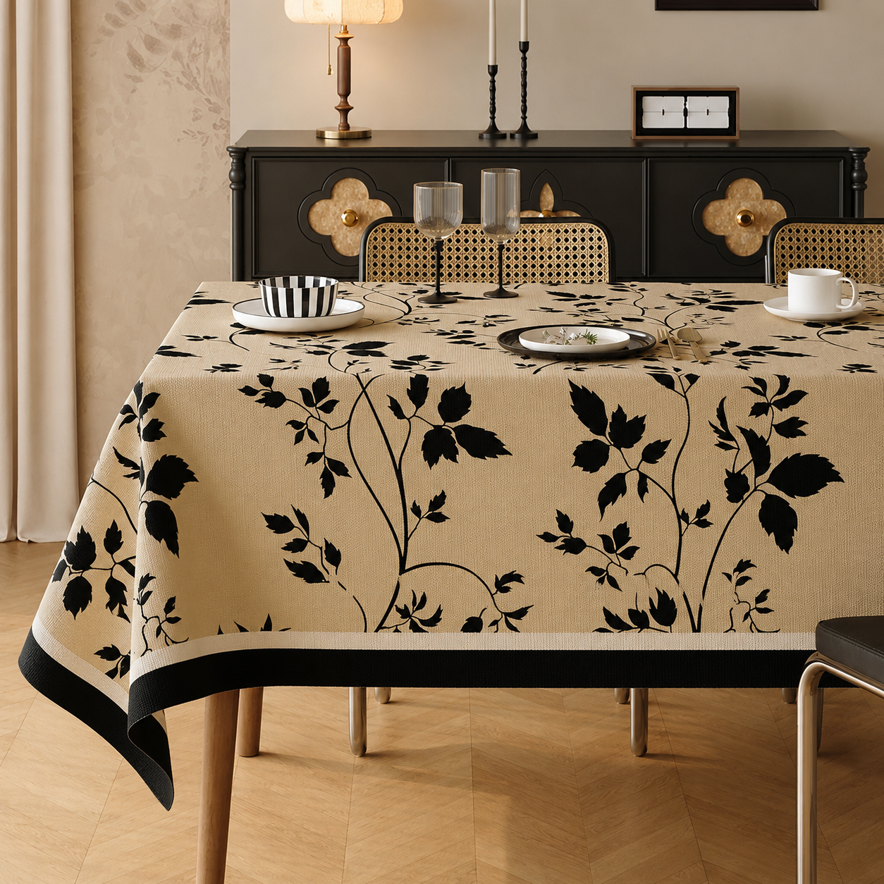 Vintage Leaves Table Cover