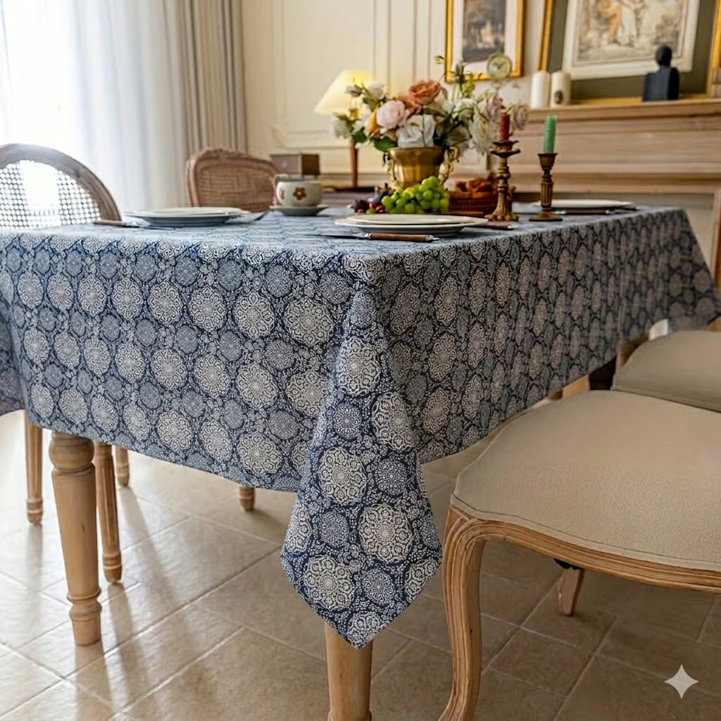 Blue Mandala Table Cover