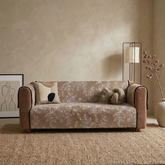 Floral Symphony Qulited Sofa Cover