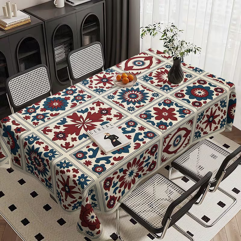 Crimson Mandala Table Cover