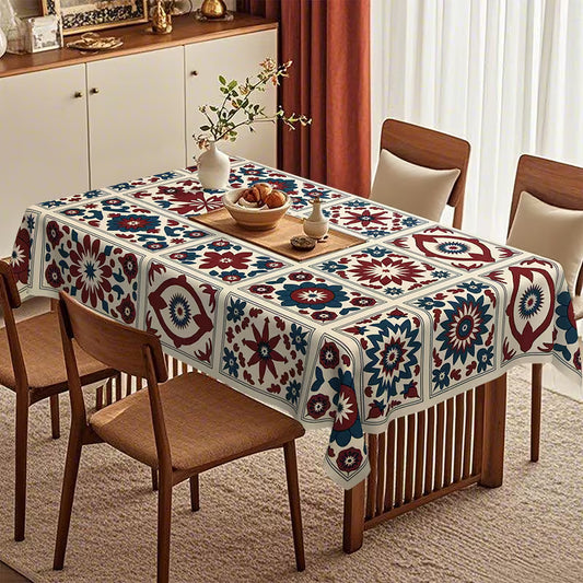 Crimson Mandala Table Cover