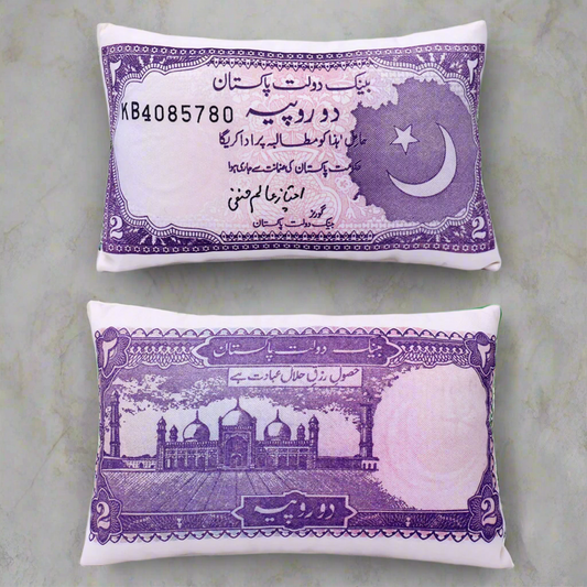 Two Rupee Cushions with Fillings 12x18 inches