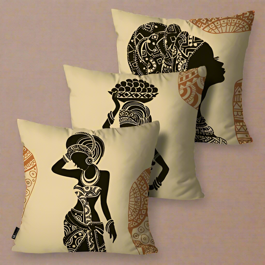 African Cushion Beige (Pack of 3)