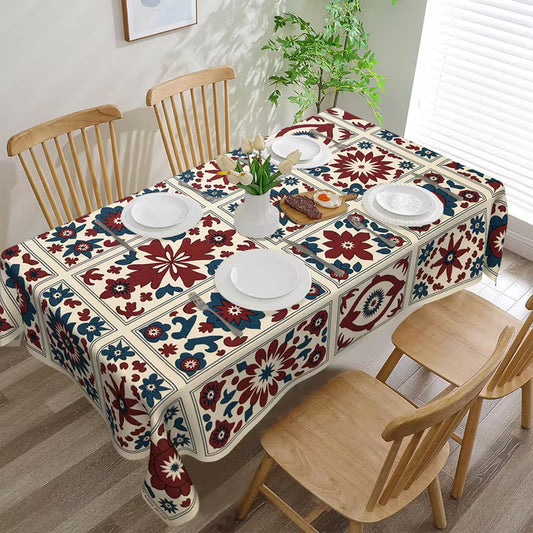 Crimson Mandala Table Cover