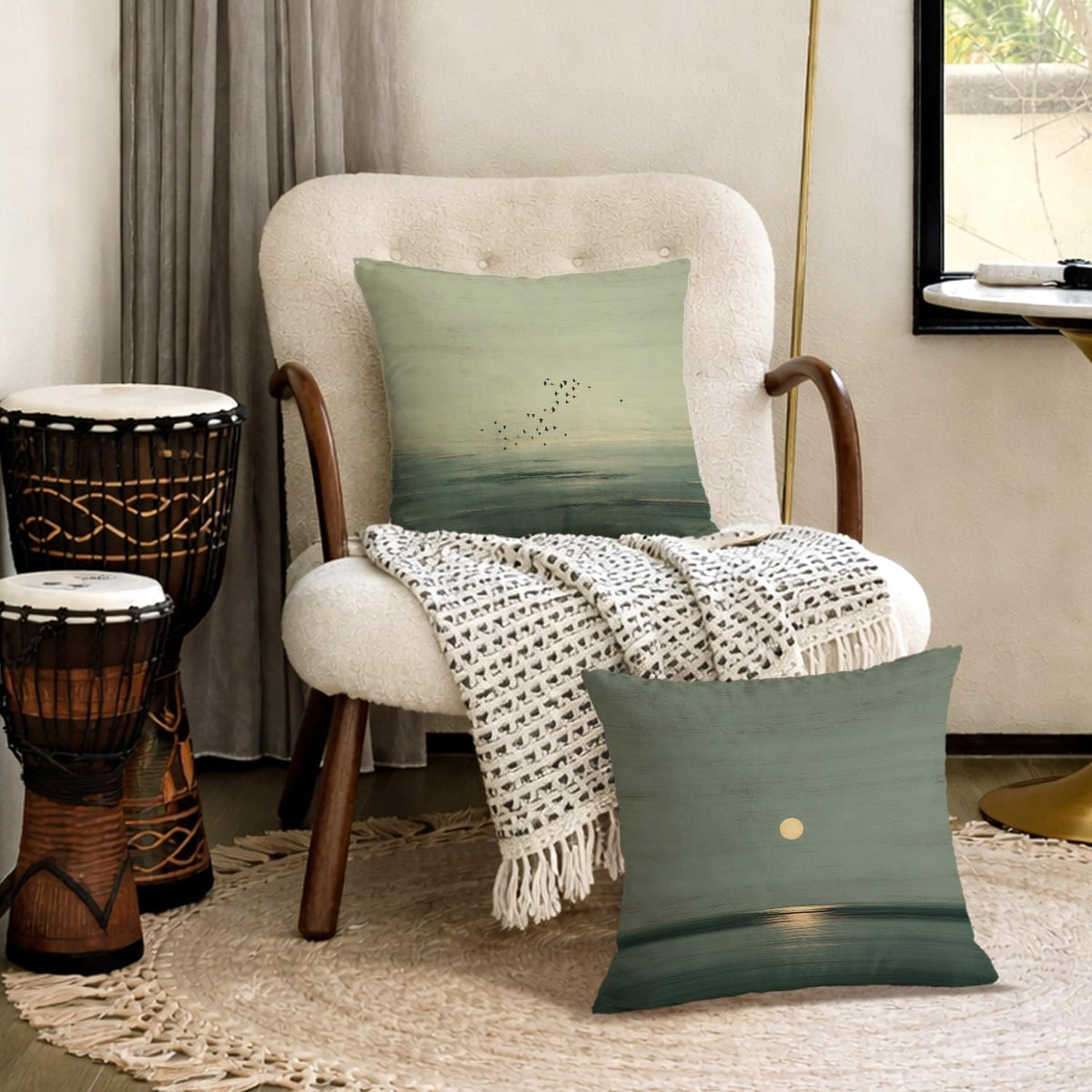 Seascape Art Cushion Cover Pack of 2