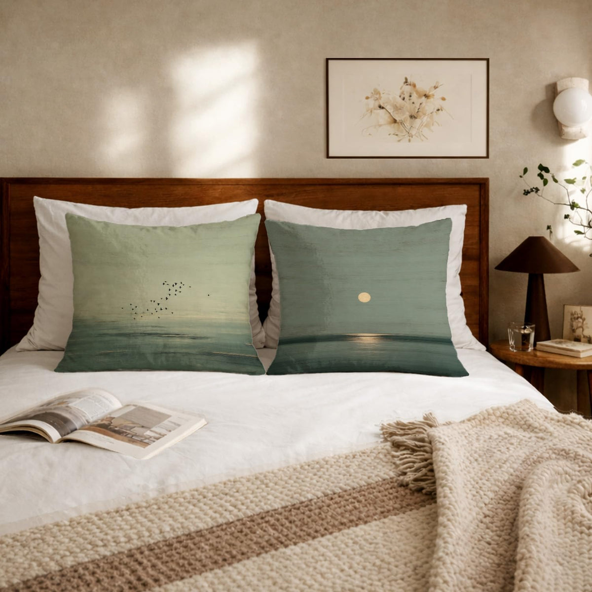 Seascape Art Cushion Cover Pack of 2