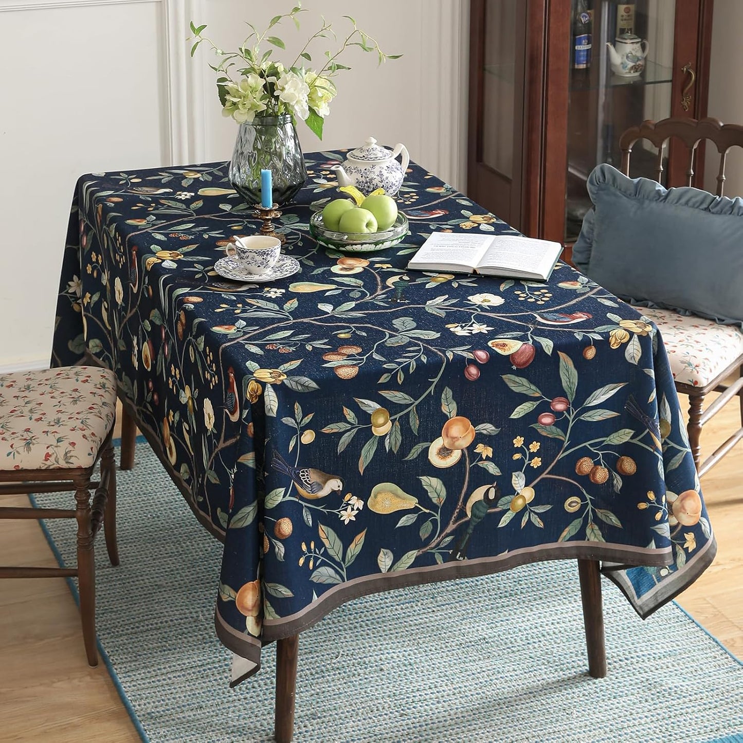Rustic Blue Table Cover