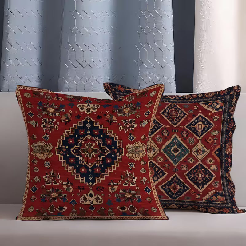 Nomad Crimson Cushion Covers Pack of 2