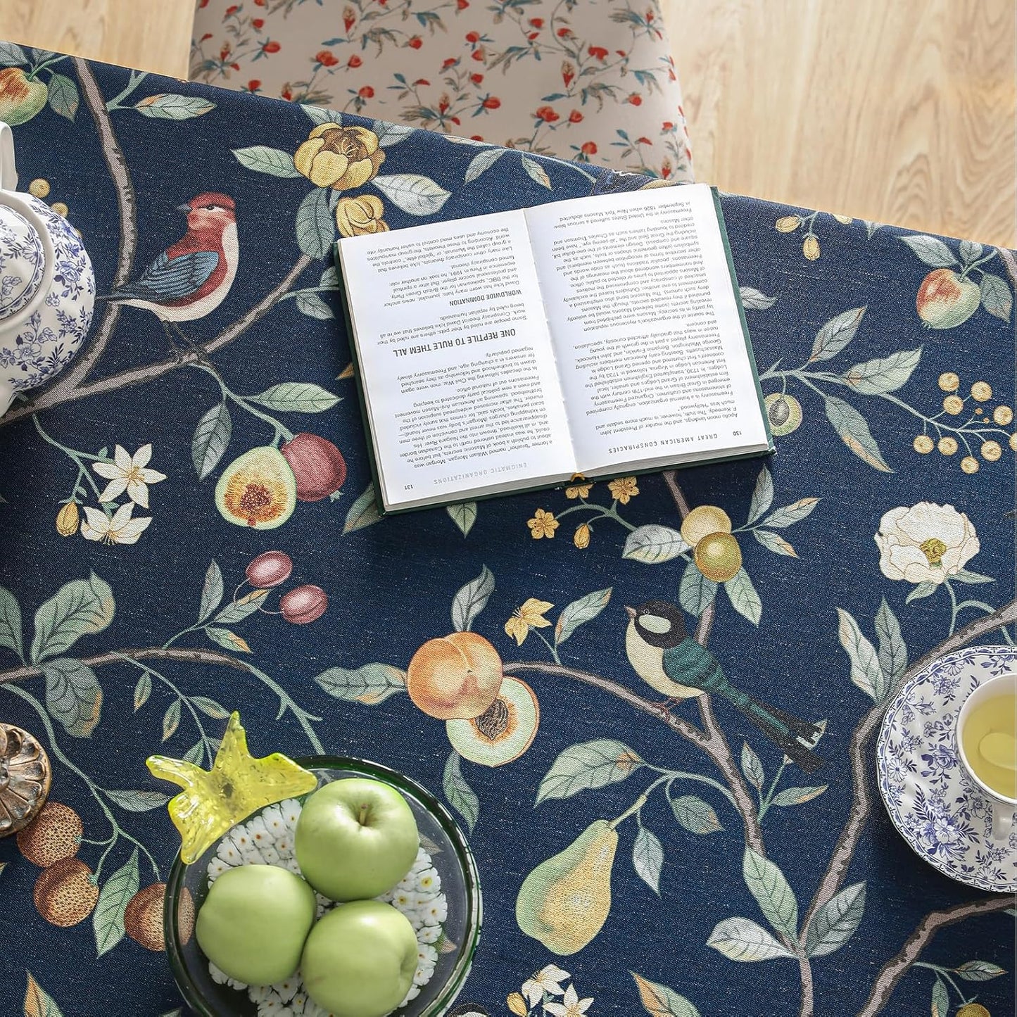 Rustic Blue Table Cover