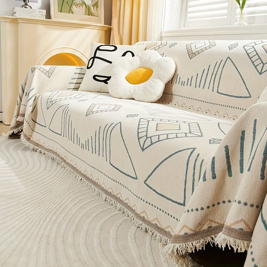 Abstract Geometric Sofa Cover