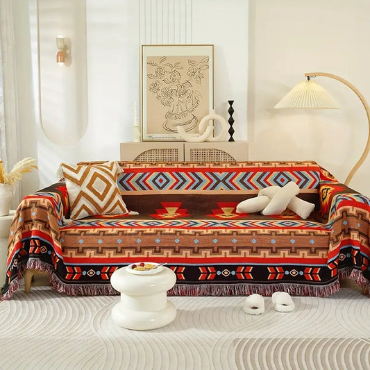 African Terracotta Sofa Cover