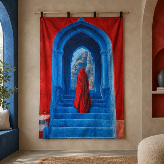 Mystic Blue Passage Wall Hanging Tapestry
