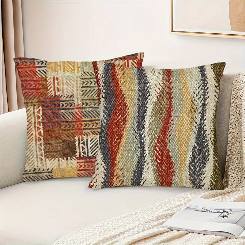 Boho Style Throw Pillow Covers (Pack of 4)