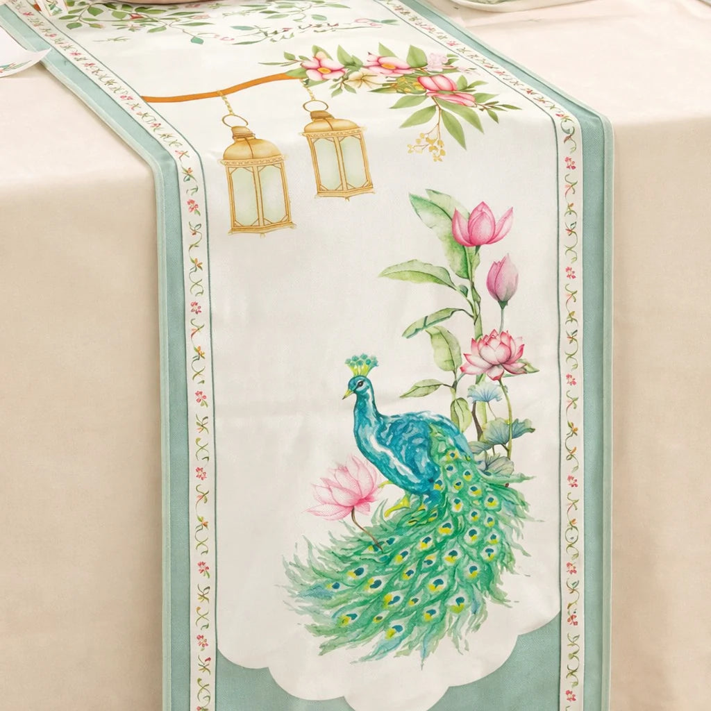 Regal Peacock Table Runner