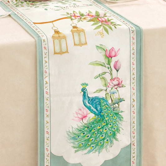 Regal Peacock Table Runner
