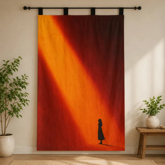 Sunset Beam Minimalist Wall Hanging Tapestry