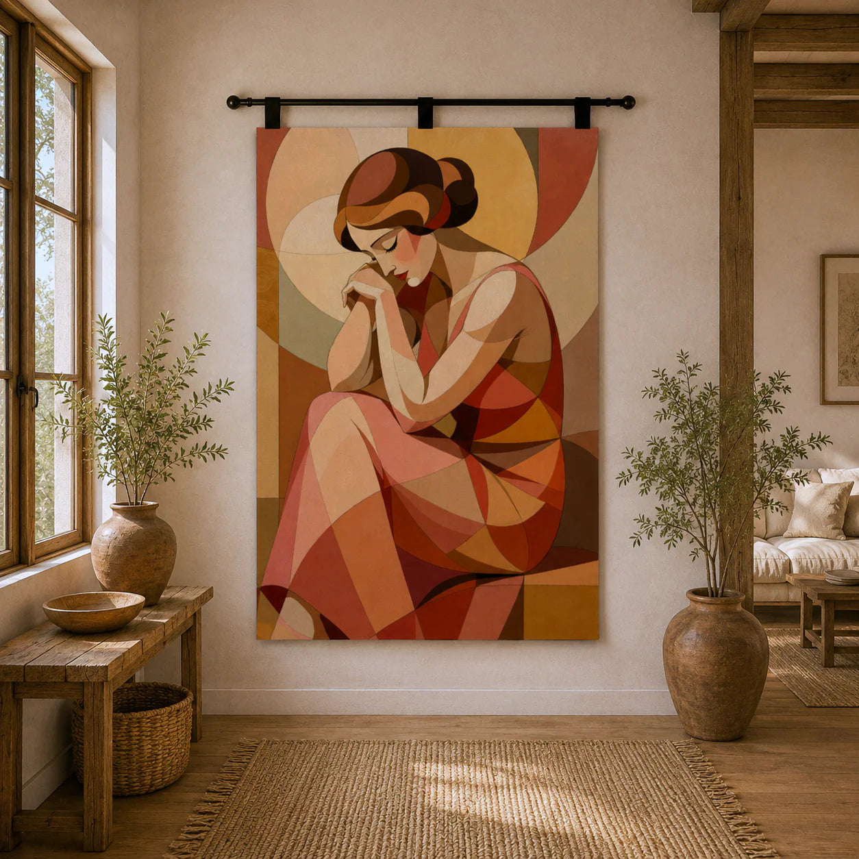 Serenade in Terracotta Wall Hanging Tapestry
