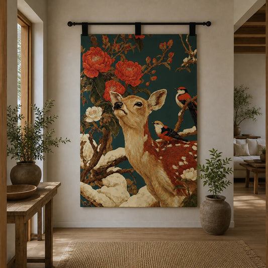 Enchanted Forest Bloom Wall Hanging Tapestry