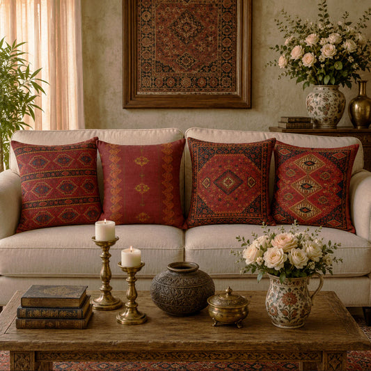 Vintage Boho Cushion Cover Pack of 4