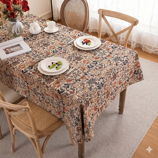 Antique Botanical Table Cover