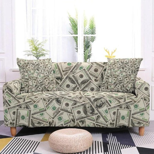 Hundred Dollar Bill Fitted Sofa Cover
