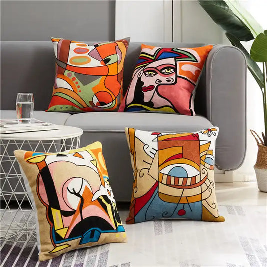 Abstract Picasso Cushion Covers Pack of 4