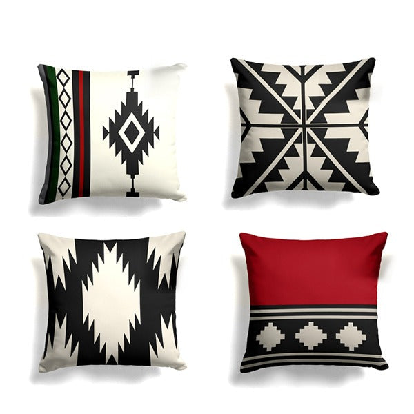 Aztec Pattern Cushion Cover (Pack of 4)