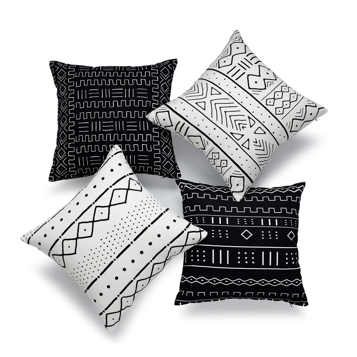 African Mudcloth Cushion Covers (Pack of 4)