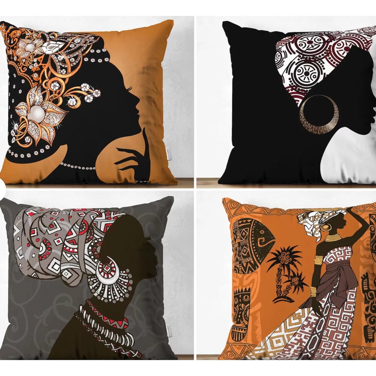 Black Beauty Cushion Cover (Pack of 4)