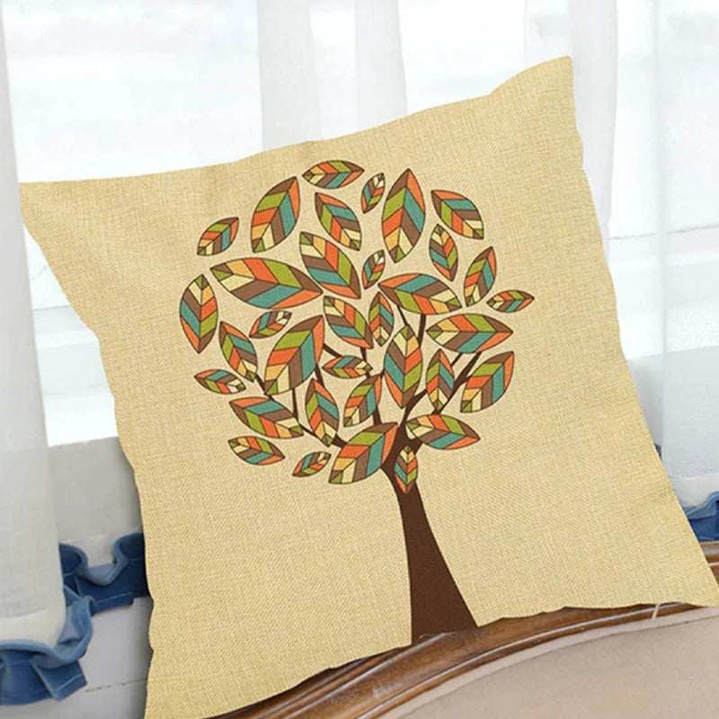 Green Plant Tree Cushion Covers Pack 5