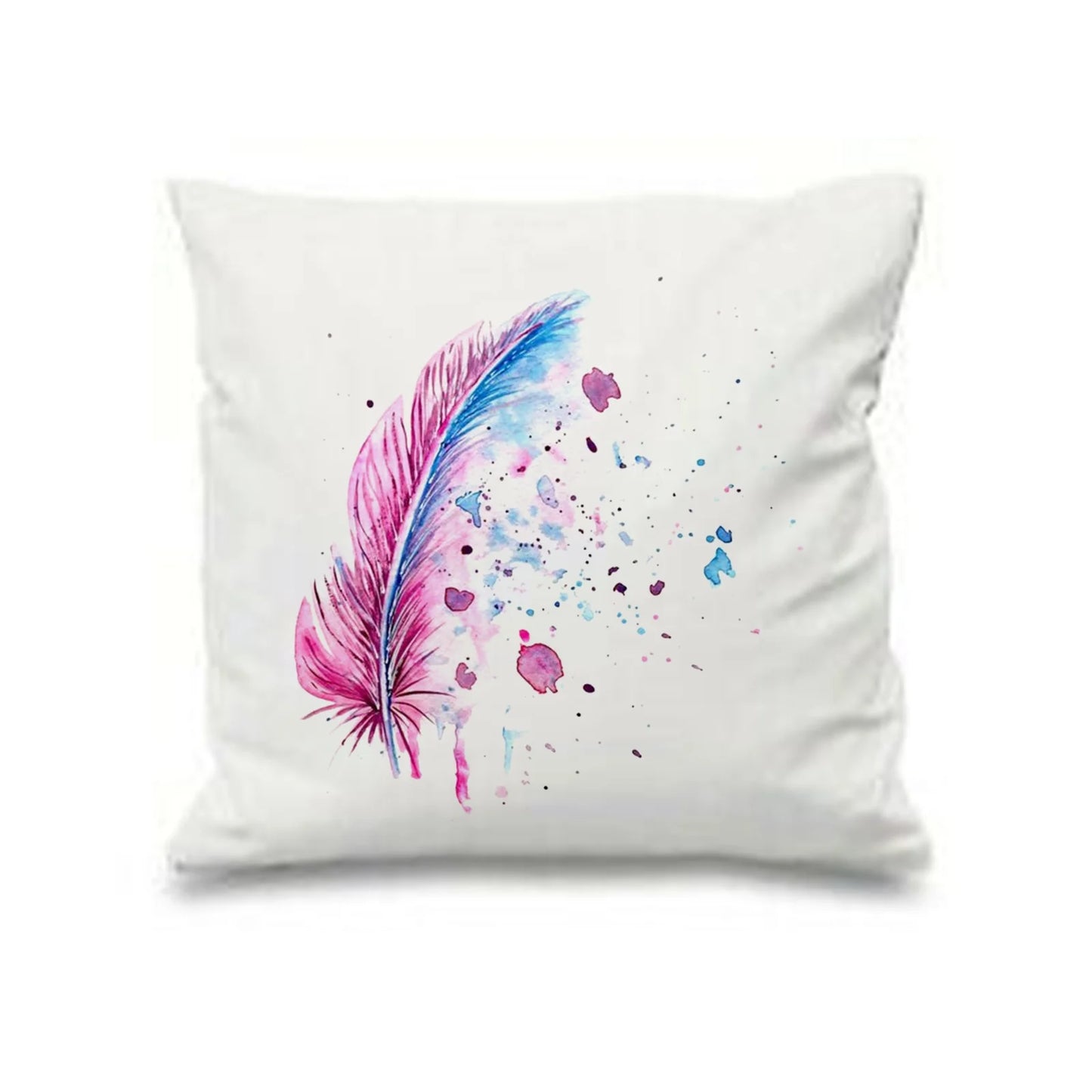 Watercolor Feathers Cushion Covers (Pack of 4)