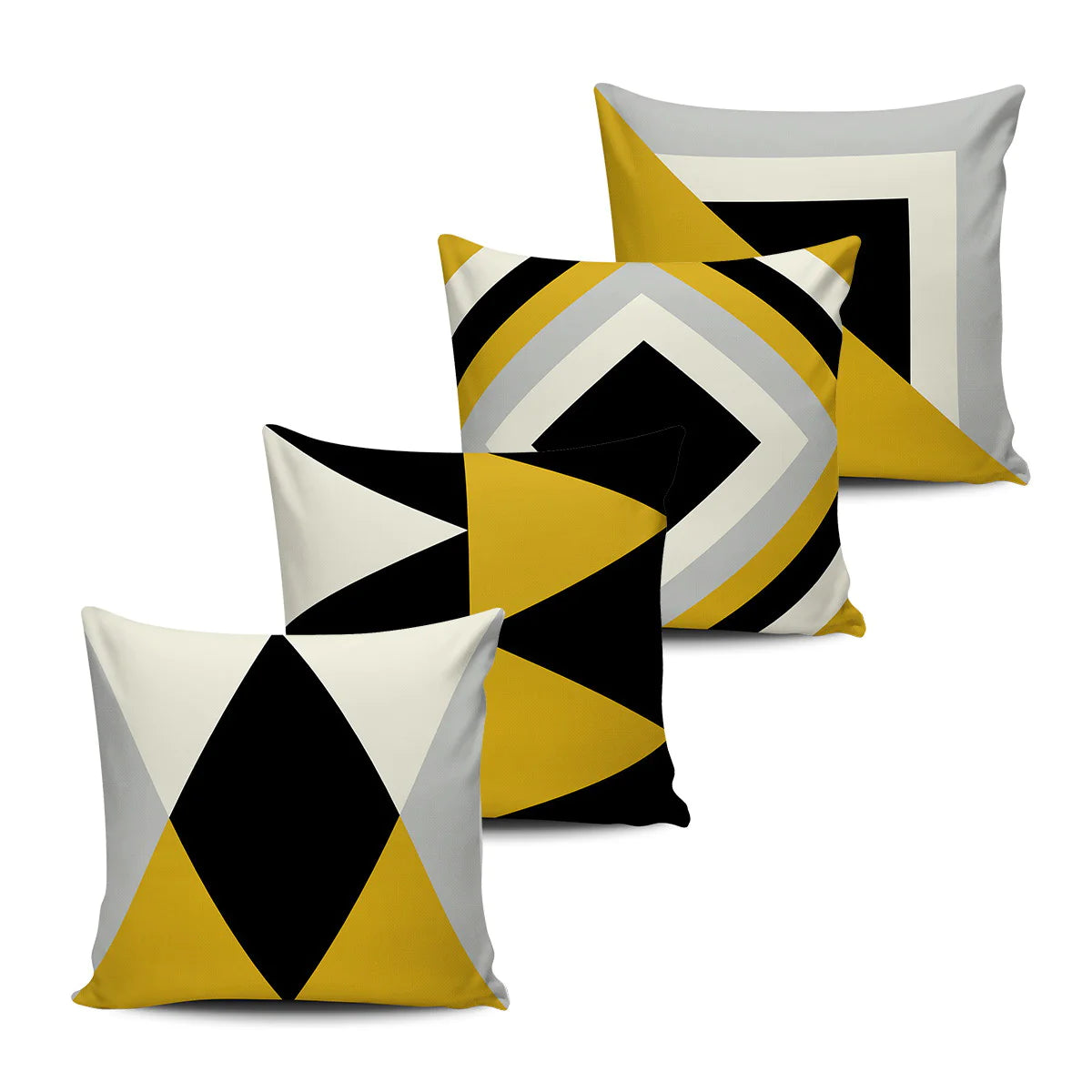 Kit Geometric Cushion Cover (Pack of 4)