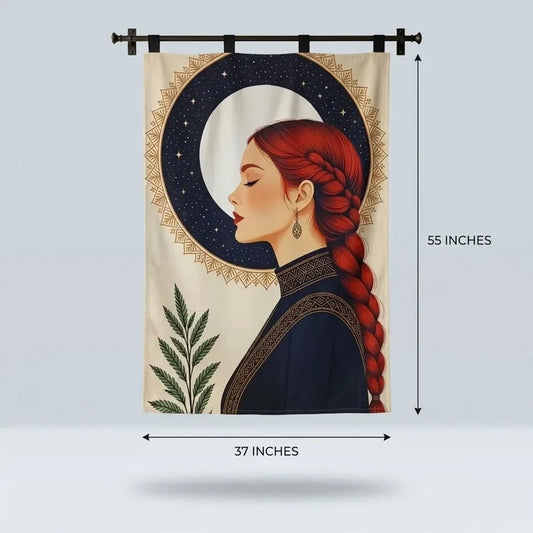 Mystical Braided Maiden Wall Hanging Tapestry