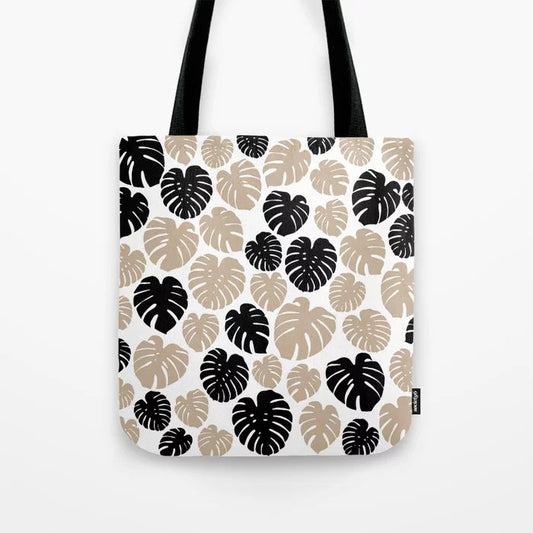 Monstera Leaves Tote Bag