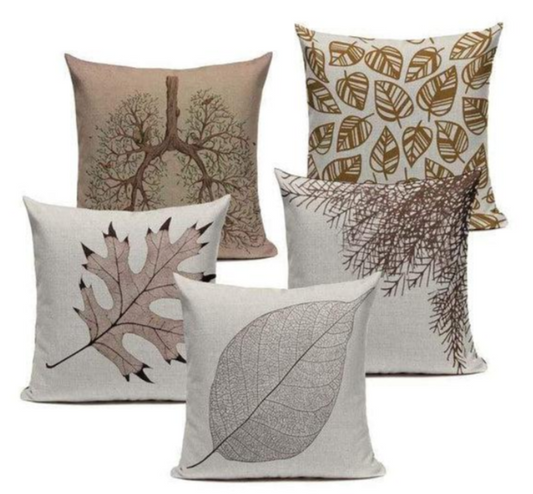 Bronze Leaves Cushion Covers (Pack of 5)