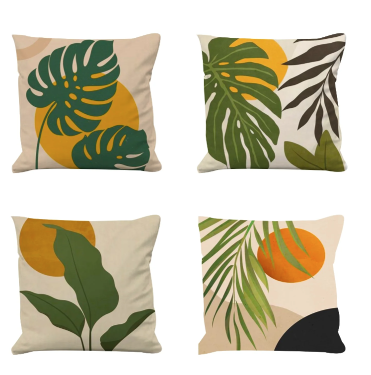 Boho Monstra Cushion Covers (Pack of 4)