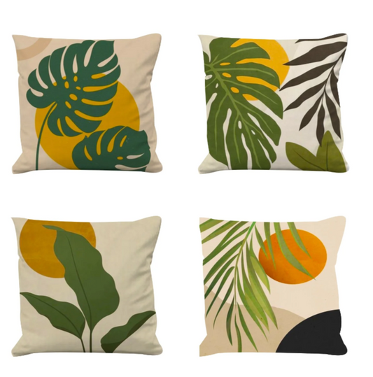 Boho Monstra Cushion Covers (Pack of 4)