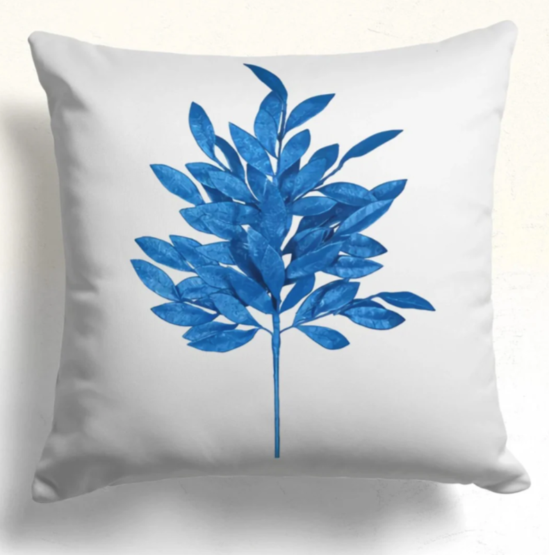 Blue Floral Cushion Covers (Pack of 4)